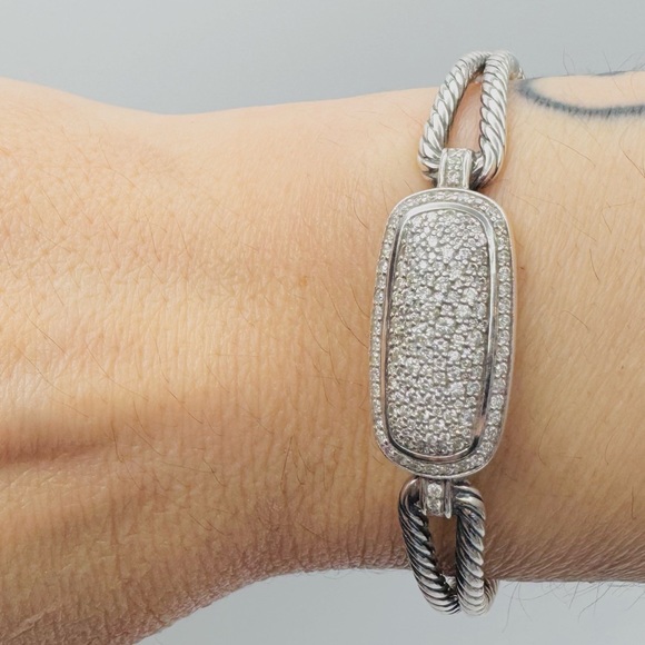 David Yurman Elongate Albion Bracelet with Diamonds - Picture 5 of 6